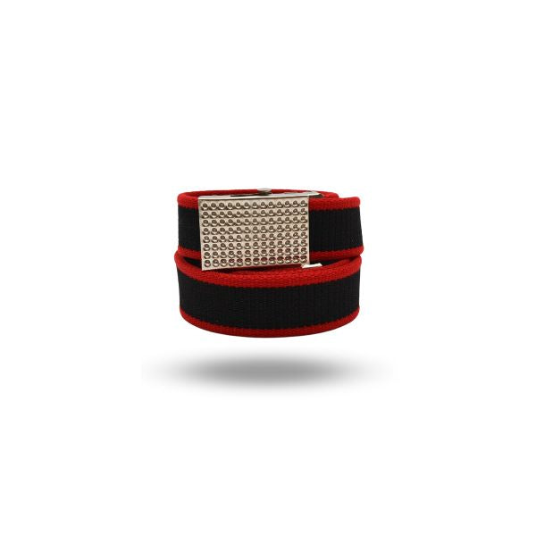 Paulo Canva Belt with Silver Buckle