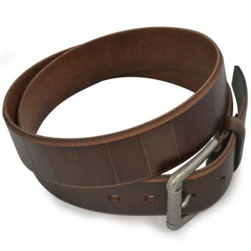 AARON - Mens Brown Genuine Leather Belt  - Belt N Bags