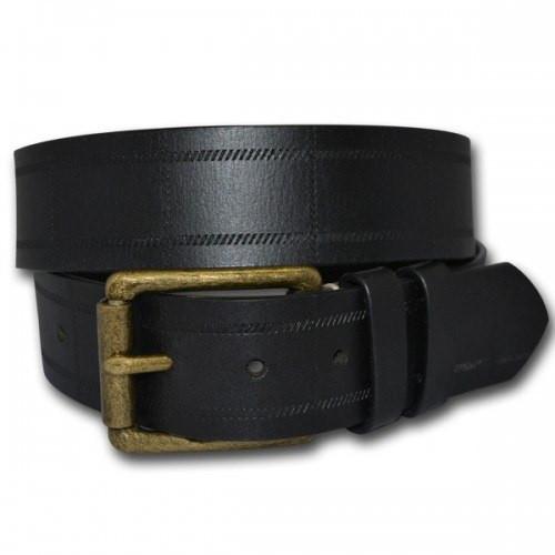 ALBERT - Mens Black Genuine Leather Belt  - Belt N Bags