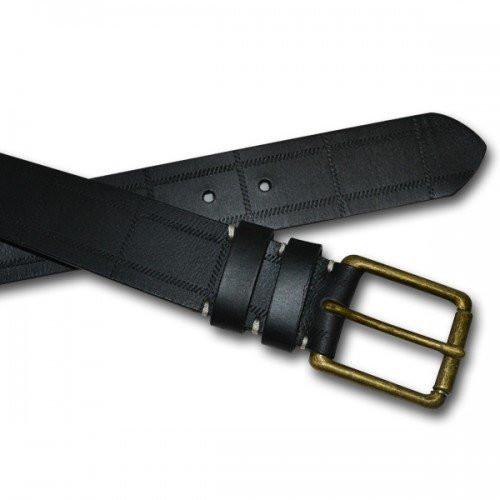 ALBERT - Mens Black Genuine Leather Belt  - Belt N Bags