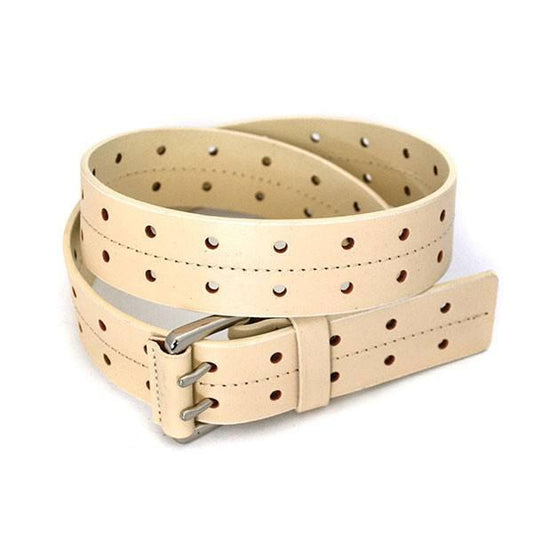 ASHTON - Mens Cream Genuine Leather Belt  - Belt N Bags