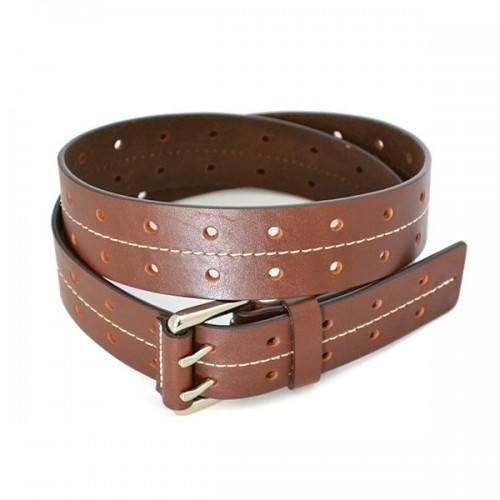 ASHTON - Mens Dark Brown Genuine Leather Belt  - Belt N Bags