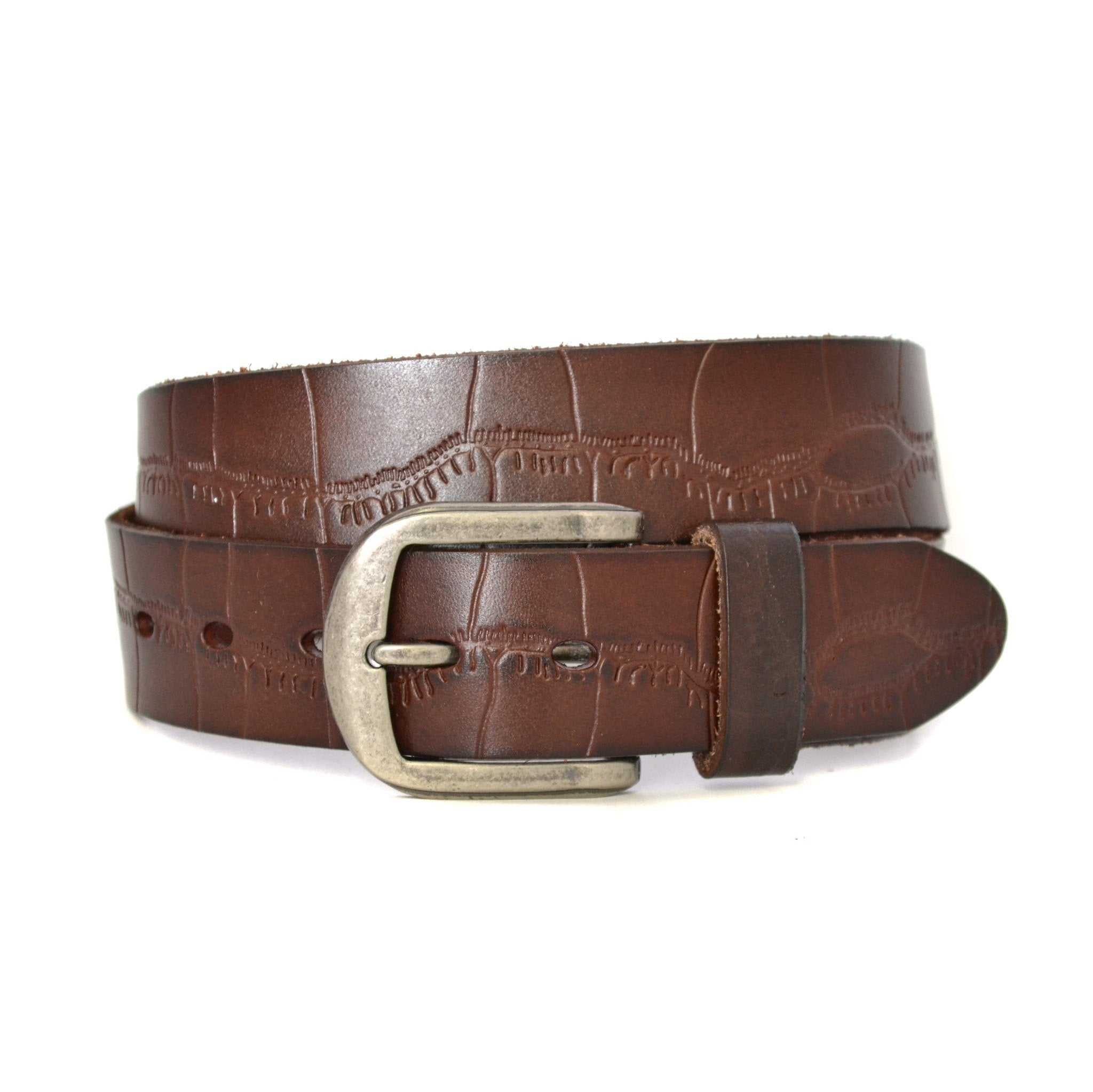 Bryce Mens Brown Genuine Leather Belt The Fitting Belt Company