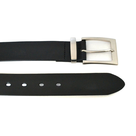 ASHLAR - Mens Black Genuine Leather Belt  - Belt N Bags
