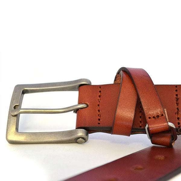 BENARD - Mens Brown Genuine Leather Belt  - Belt N Bags