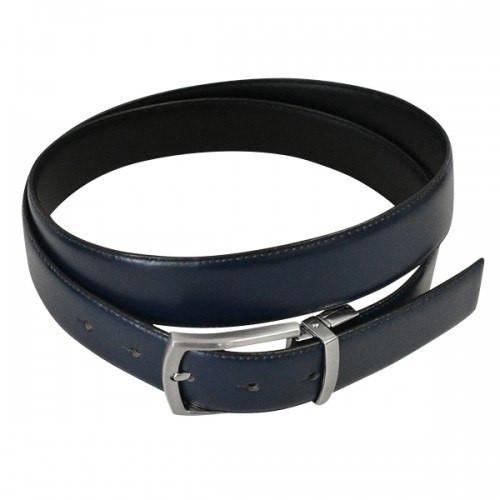 CAMERON - Mens Navy & Black Genuine Leather Reversible Belt  - Belt N Bags