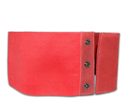 ARCADIA - Red Addison Road Suede Corset Waist Belt Cincher Style  - Belt N Bags