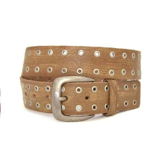 EMILIO - Mens Light Brown  Leather Belt  - Belt N Bags