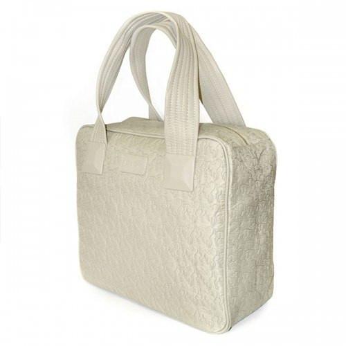 FARLEY -  Womens White Lamb Embroidered Stitching Unique Handbag  - Belt N Bags