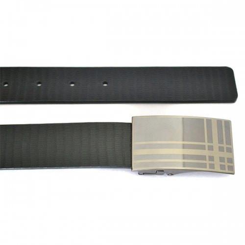 JACKSON - Mens Black Reversible Flat Edge Leather Belt  - Belt N Bags