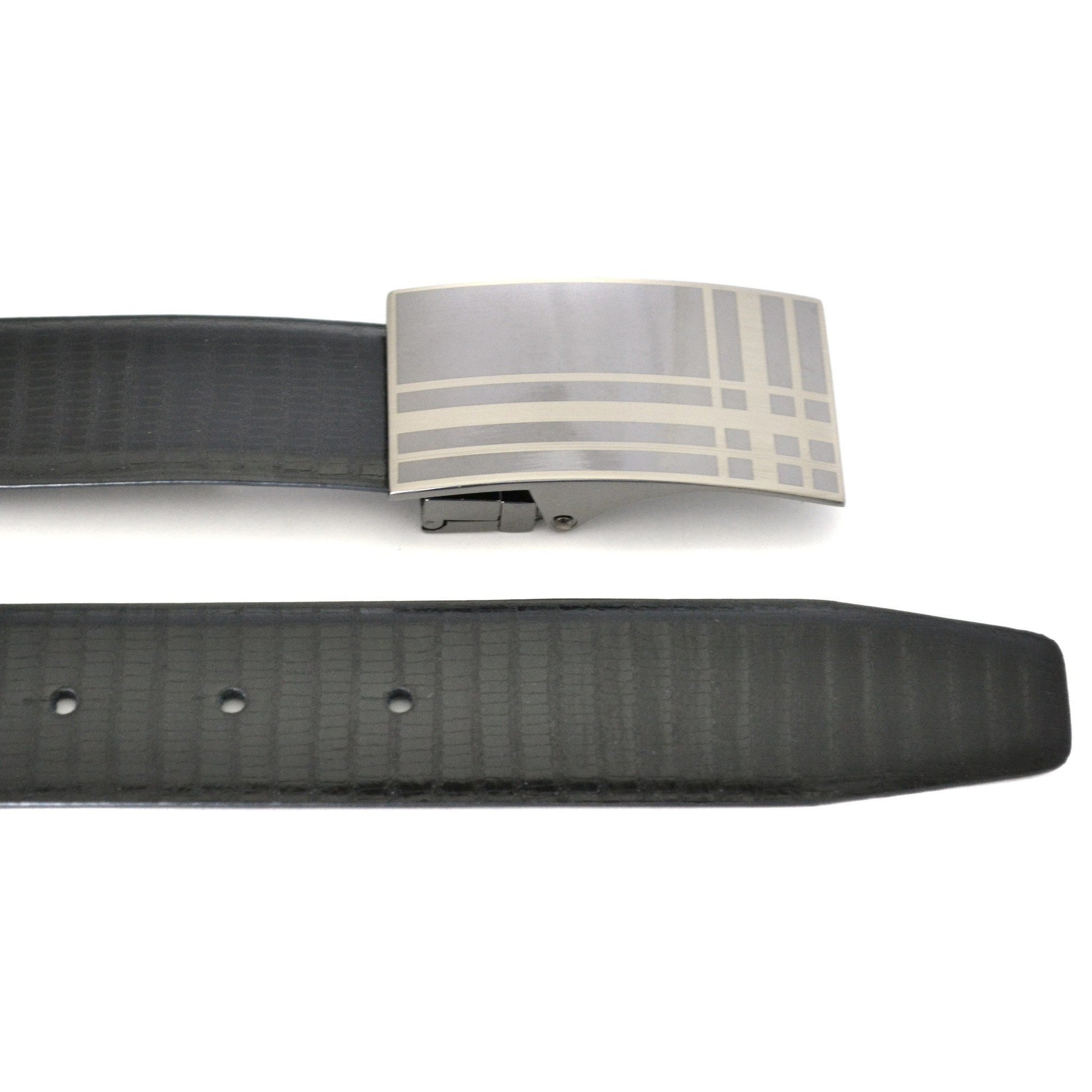 JACKSON - Mens Tapered Edge Black Leather Belt  - Belt N Bags