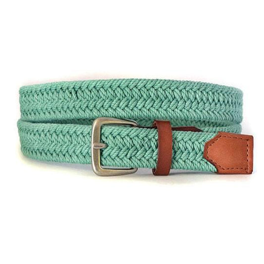 LOCK - Casual Green Cotton Webbing Belt - BeltNBags