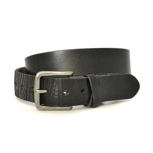 LLOYD - Mens Black Leather Belt - BeltNBags