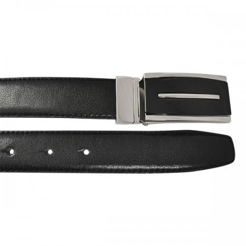 MALCOLM - Mens Black & Chocolate Reversible Genuine Leather Belt - BeltNBags