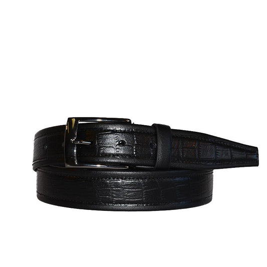 MARLON - Mens Black Genuine Leather Belt