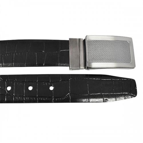 MAXWELL - Mens Black Genuine Leather Reversible Belt - BeltNBags