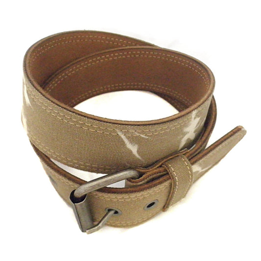 MIGUEL - Mens Sand Canvas & Leather Belt - BeltNBags