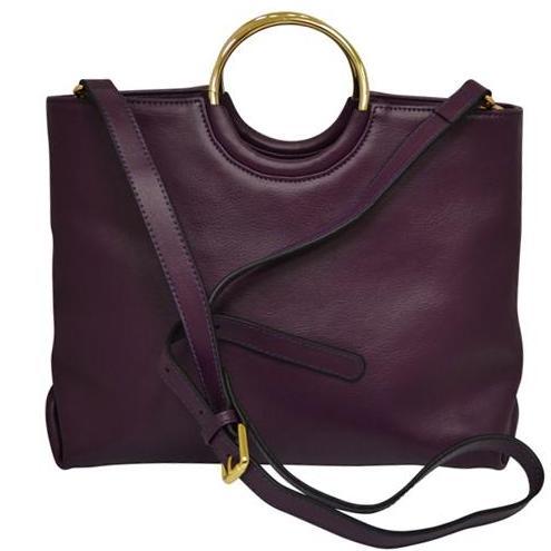 Grape Millfield Structured Leather Ring Handle Bag - Belt N Bags