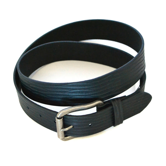 NATHAN - Mens Black Leather Belt - BeltNBags