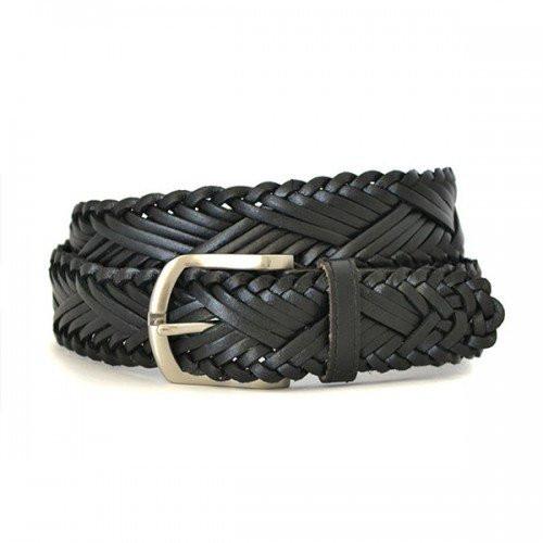 NELSON - Mens Black Genuine Leather Belt - BeltNBags