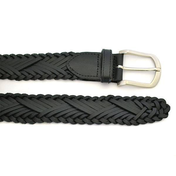 NELSON - Mens Black Genuine Leather Belt - BeltNBags