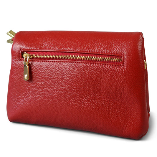 NAMBUCCA - Addison Road Embroidered Red Genuine Leather Crossbody Bag - BeltNBags