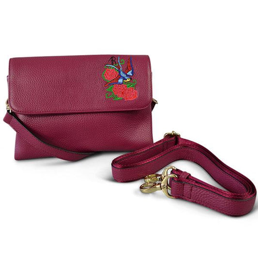Red Crossbody Leather Small Bag Addison Road