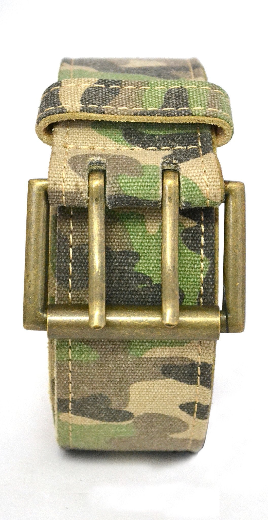 PARKER - Mens Khaki Canvas & Leather Belt - BeltNBags