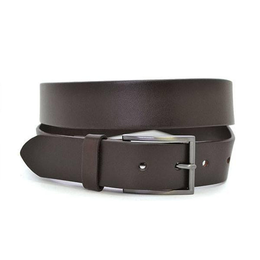 STAVROS - Mens Brown Leather Dress Belt - BeltNBags