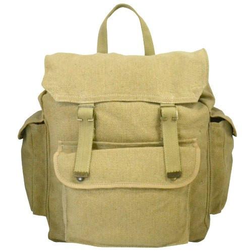 GIBSON - Khaki Canvas Backpack - Belt N Bags