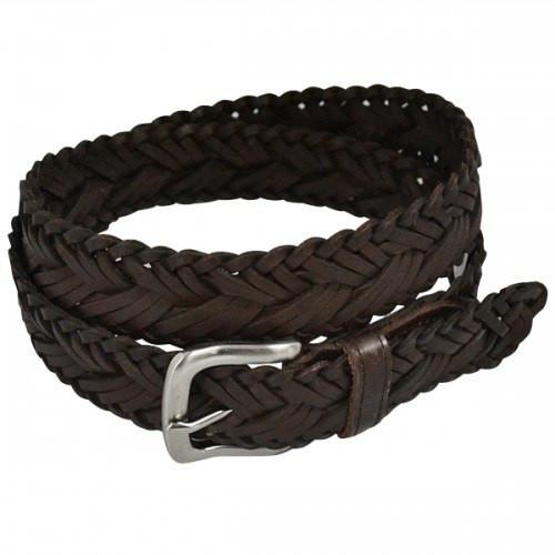 WYATT - Mens Chocolate Genuine Leather Belt - BeltNBags