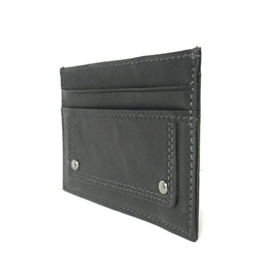 WILLIS - Mens Black Genuine Compact Thin Leather Cardholder Wallet - BeltNBags
