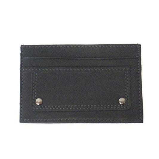 WILLIS - Mens Black Genuine Compact Thin Leather Cardholder Wallet - BeltNBags