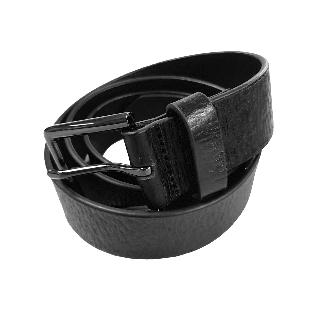 CARSON - Men's Genuine Leather Belt with Gunmetal Buckle