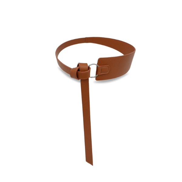 Indigo - Tan Genuine Leather Knot Waist belt – The Fitting Belt Company
